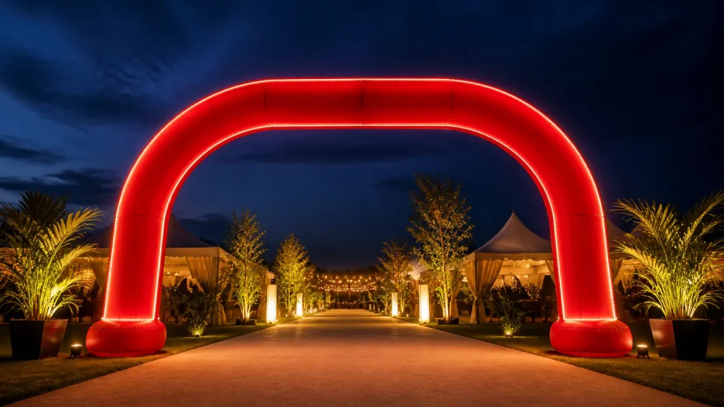 LED & Lighted Inflatable Arches: Extending Visibility Into Evening Events