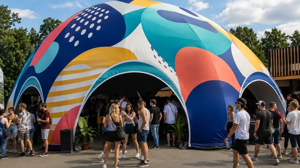 Custom-Branded Inflatable Tents: Print, Colours and Setup