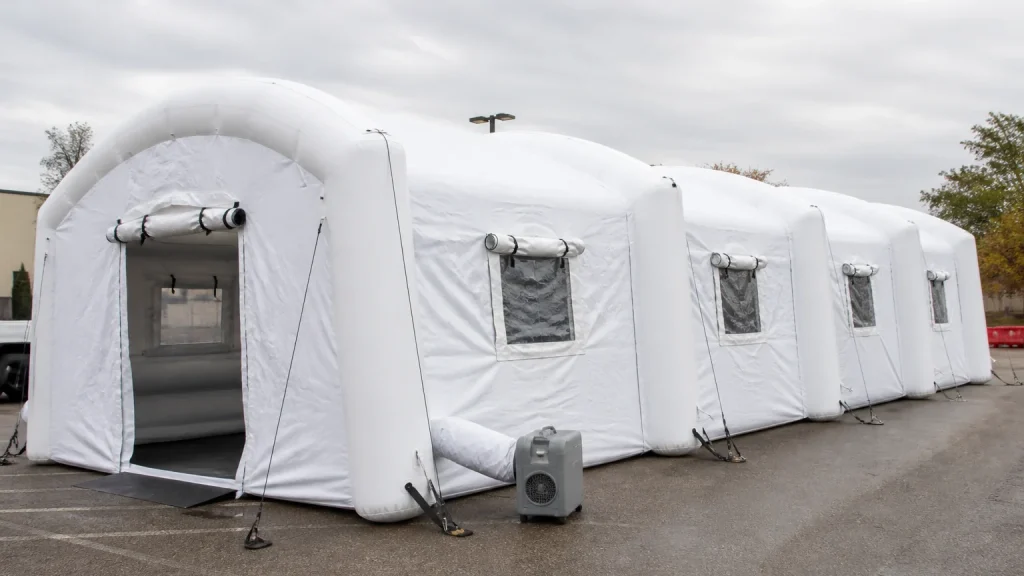Rapid-Deploy Inflatable Medical & Disinfection Tents